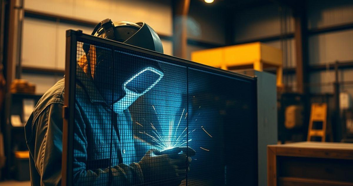 Biombo de solda essencial para proteção e segurança no trabalho Biombo de solda essencial para proteção e segurança no trabalho