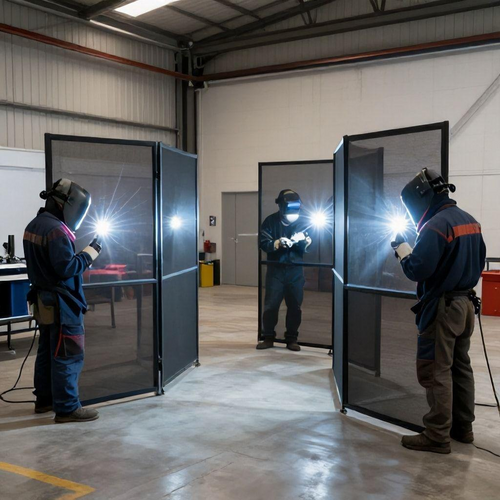 Biombos de Solda: Essencial para Segurança e Eficiência em Processos de Soldagem